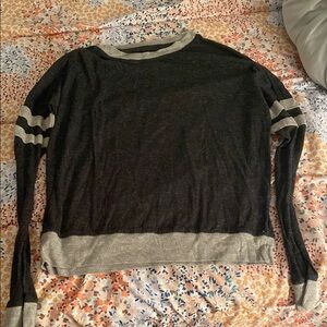 Black and gray long sleeve shirt